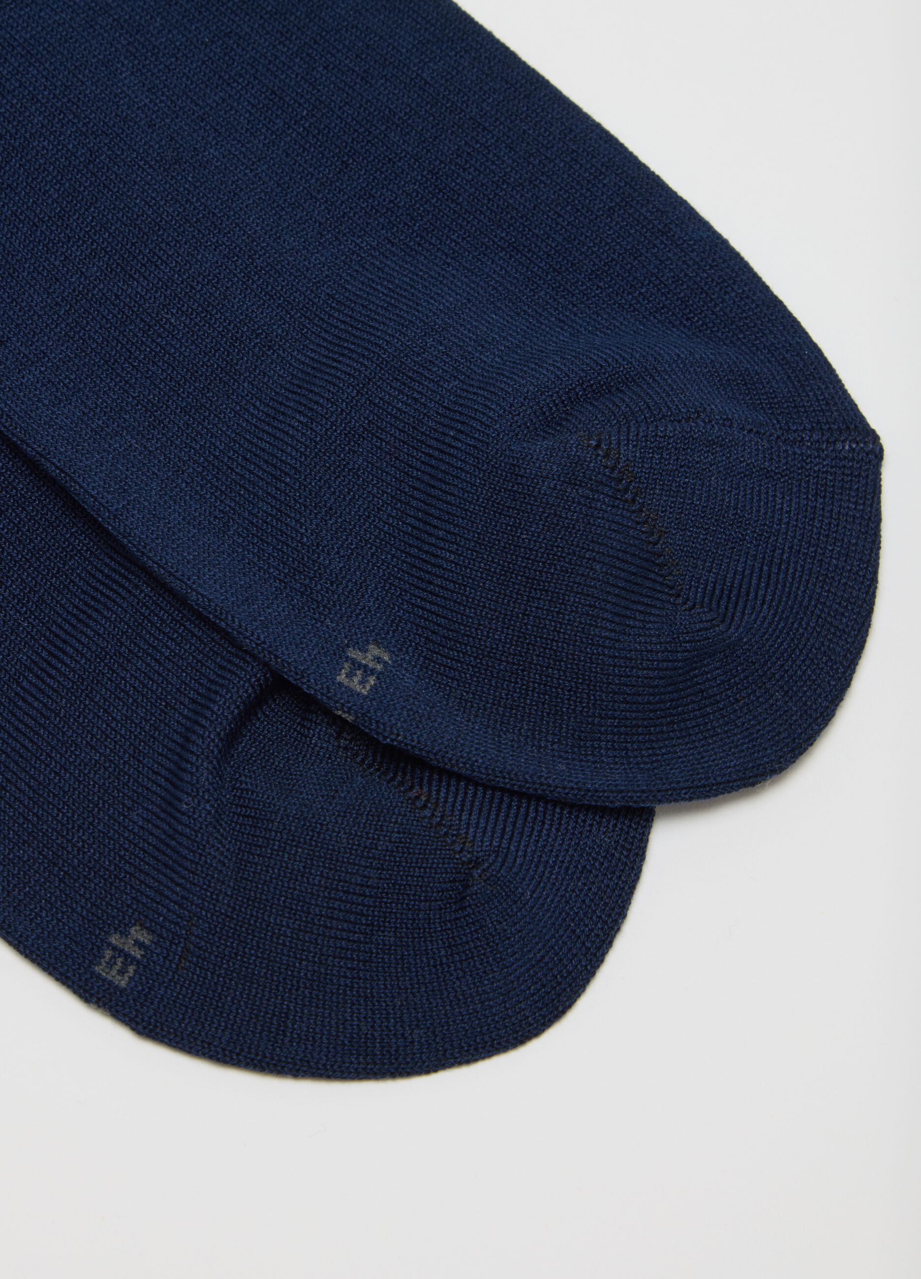 Set of blue cotton stretch socks