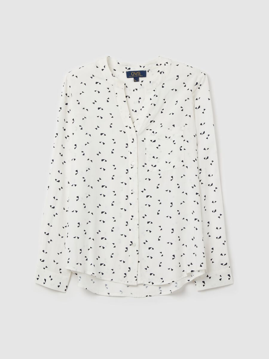 Viscose shirt with micro print_4