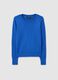 Pullover blu con scollo rotondo_4