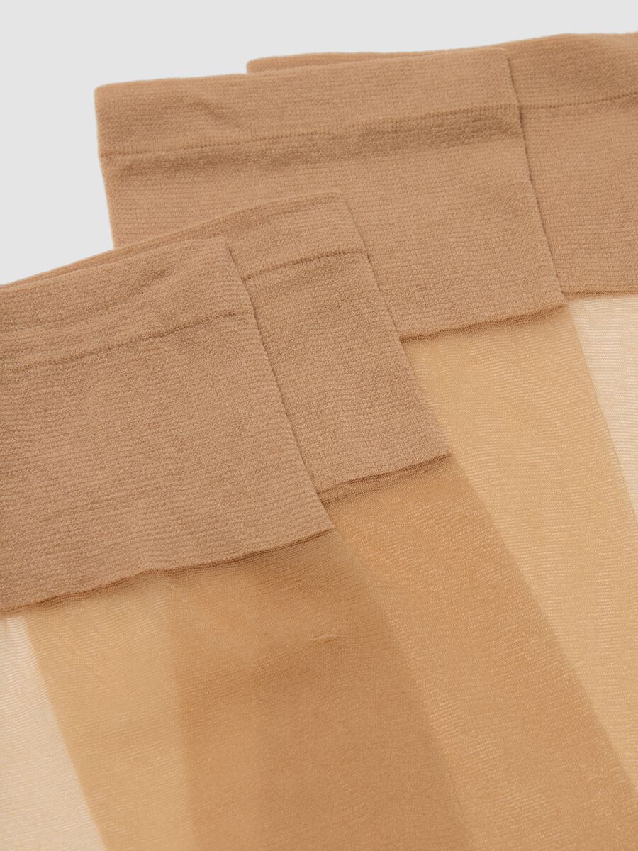 Beige stretch fabric pop socks 2-pack_2
