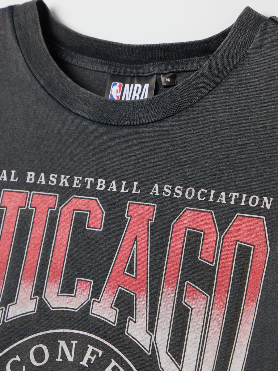 Chicago Bulls NBA Cotton Black T-shirt_5