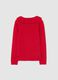 Maglione con colletto rosso da bambina regular fit_1