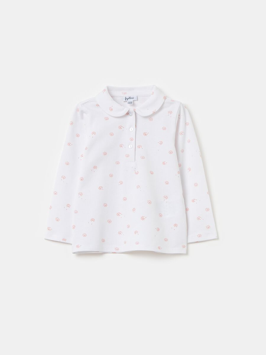 Long-sleeved polo shirt with print_0