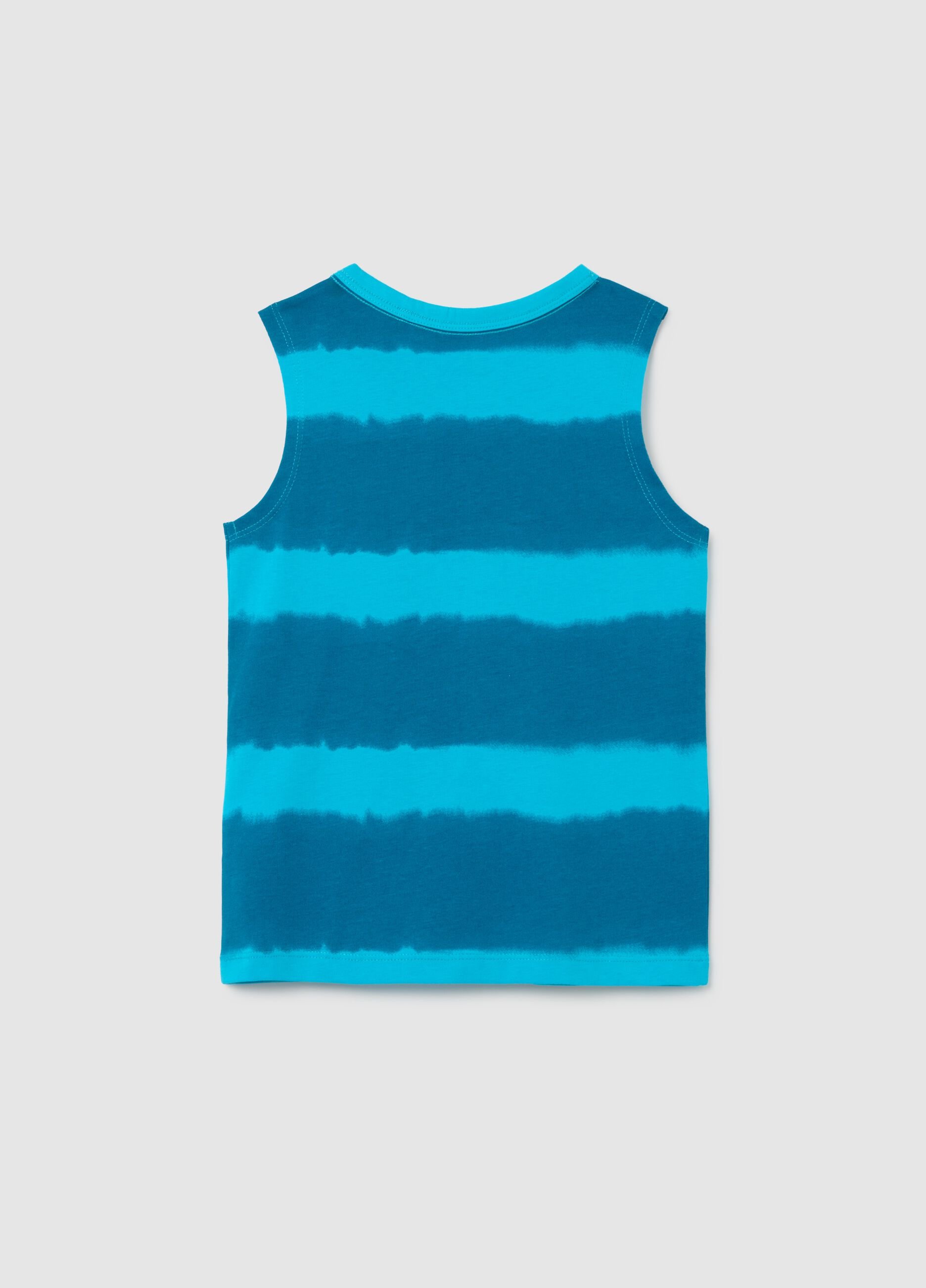 Canotta da bambino in puro cotone multicolor regular fit con stampa