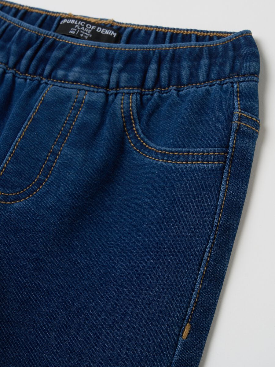 Flare-fit jeggings in French terry_2