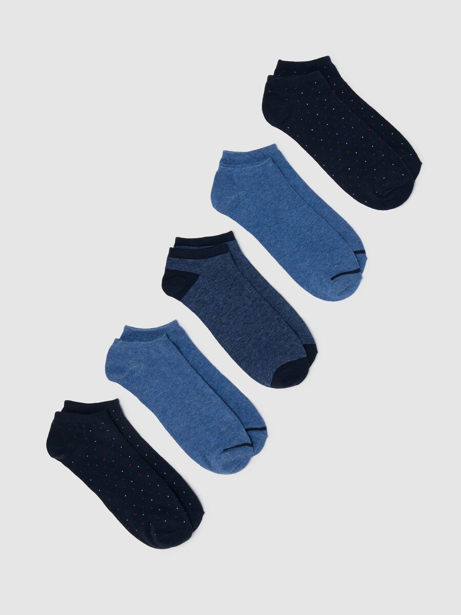 Five-pair pack blue stretch shoe liners_0