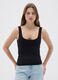 Women's black stretch cotton top_1