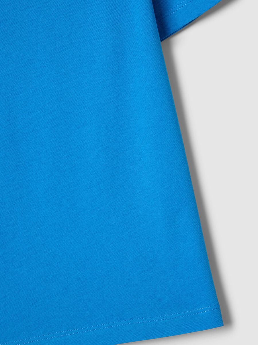 T-shirt in puro cotone azzurra da bambino regular fit_3