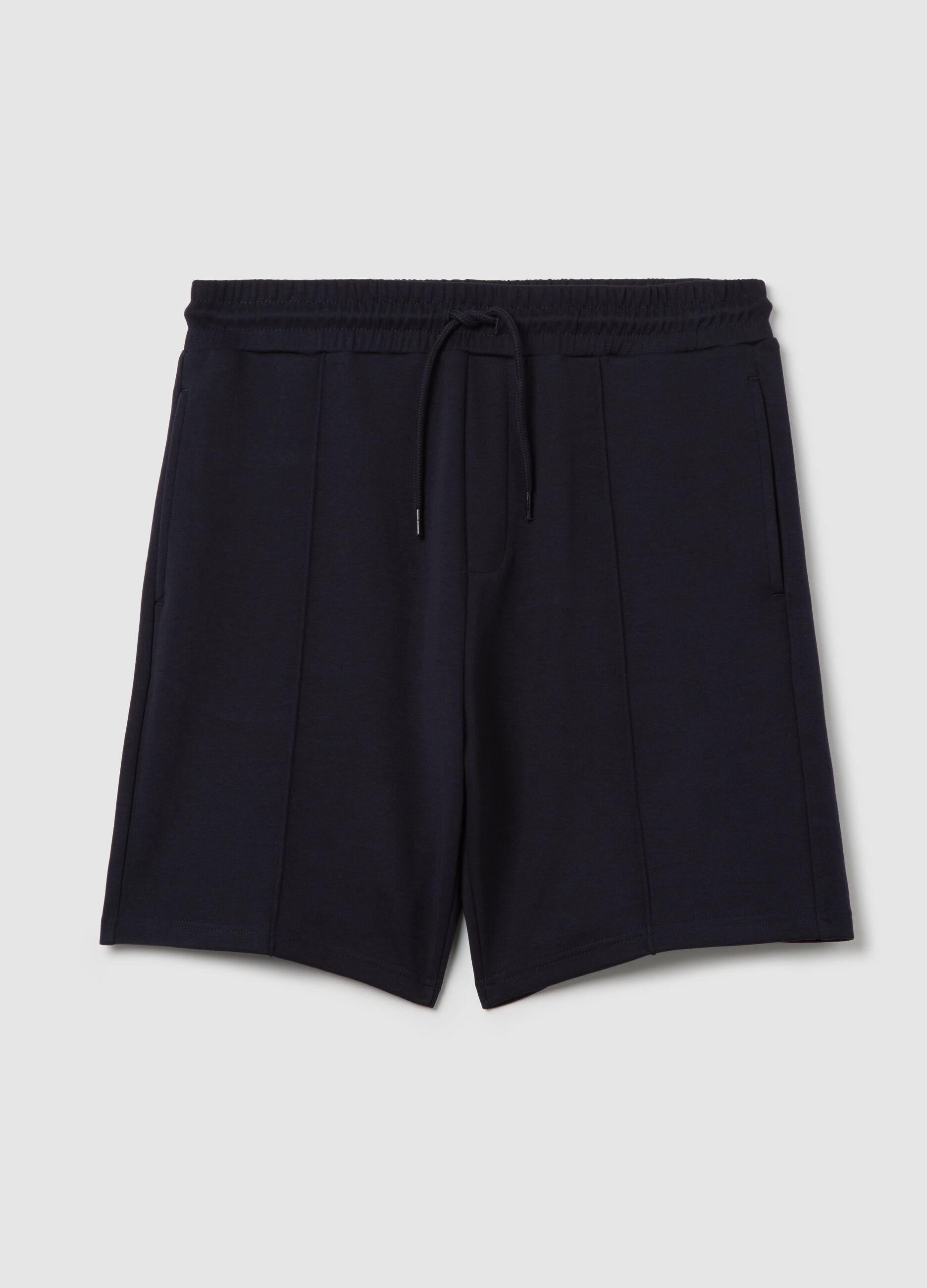 Blue Bermuda joggers in fleece