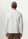 White long-sleeve polo in pure organic cotton piqu&eacute;, regular fit_3