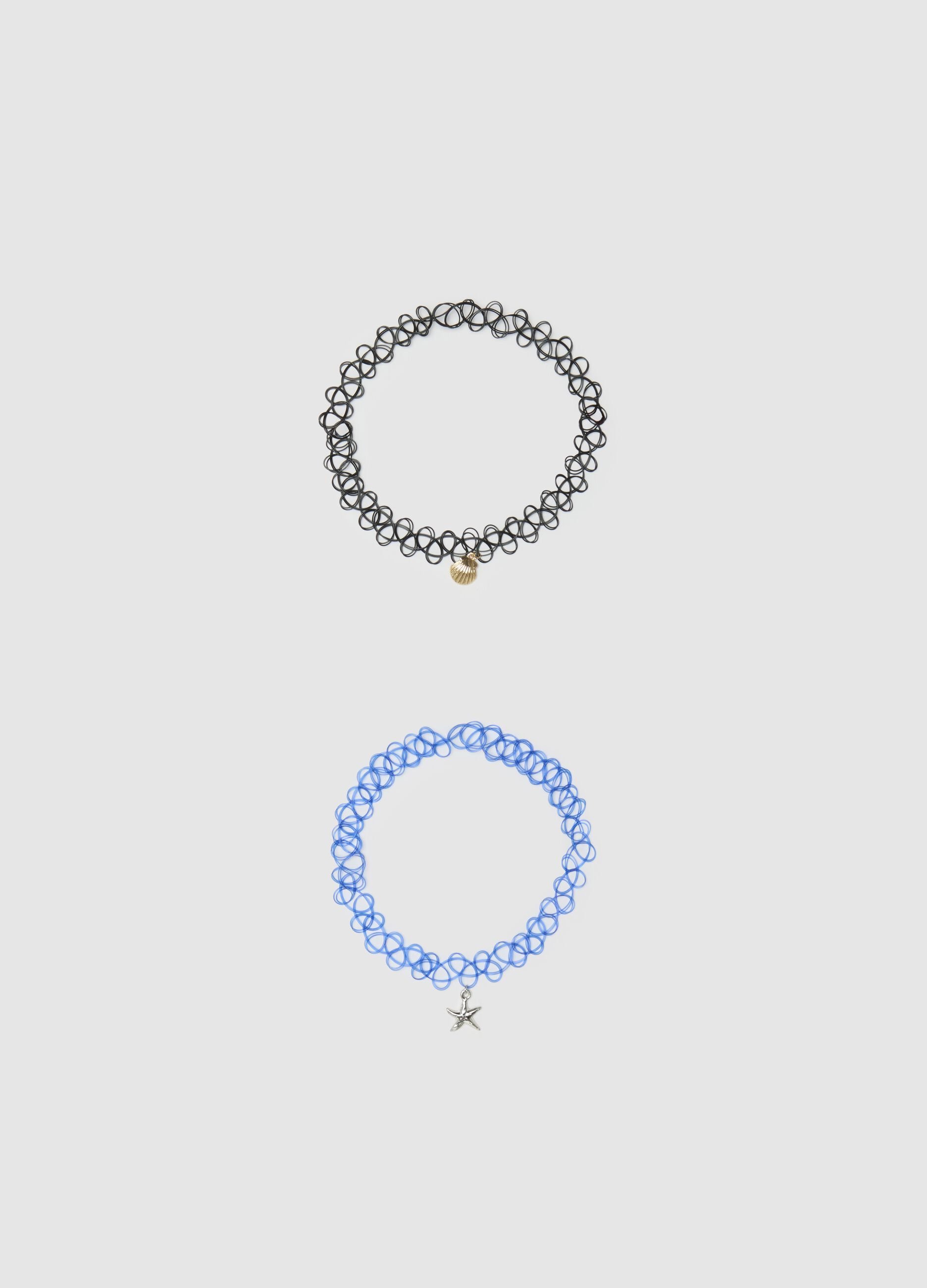 Multicolour children's choker necklace with pendants