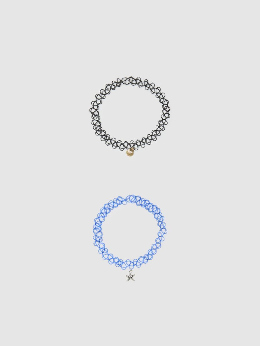 Multicolour children's choker necklace with pendants_0