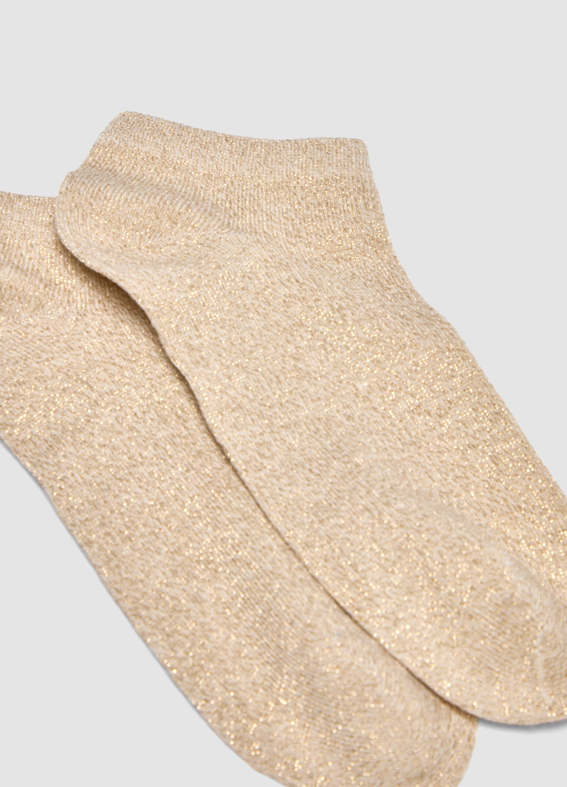 3-pack beige organic cotton ankle socks