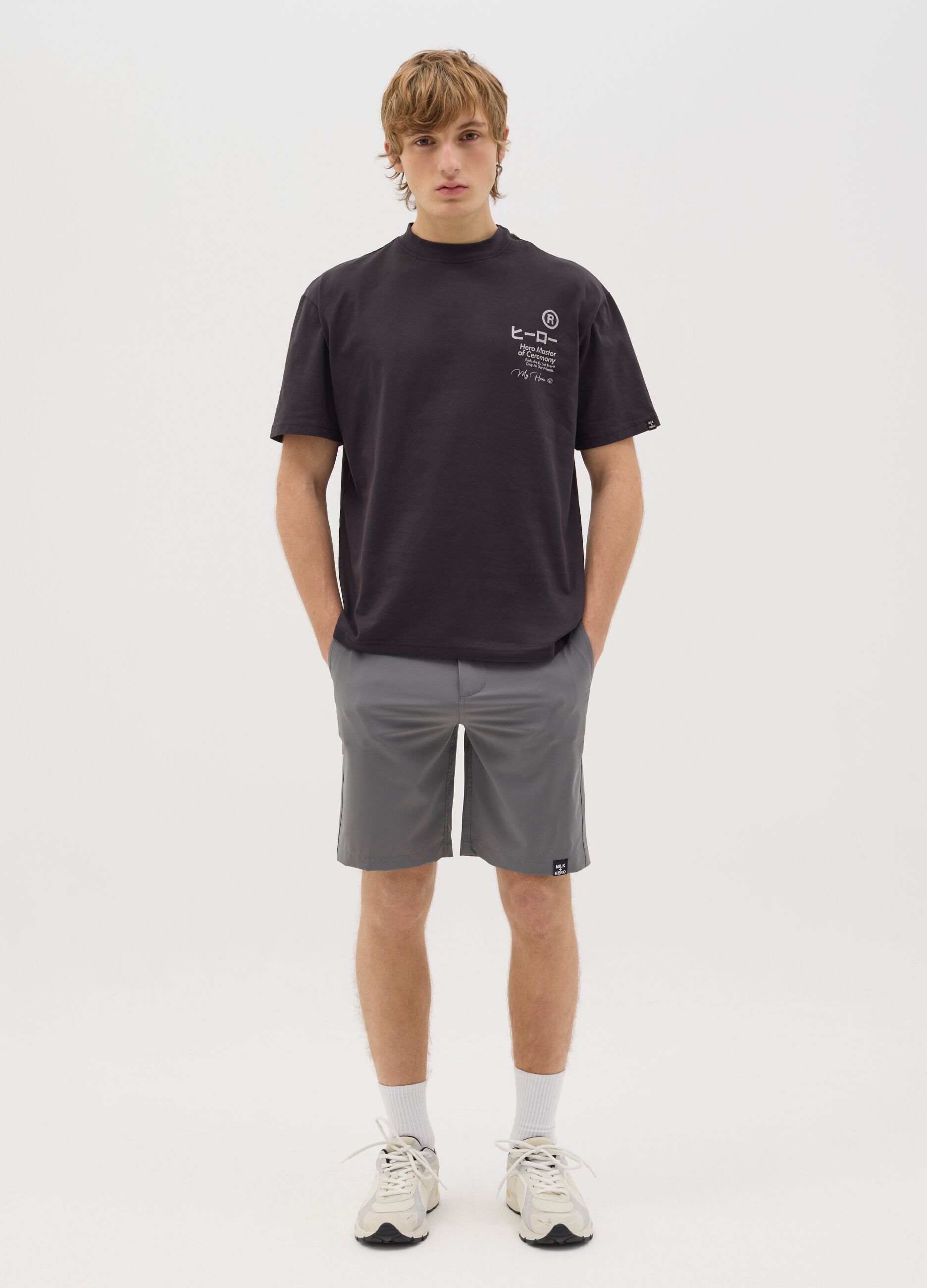 MILK+HERO Stretch Fabric Grey Swim Boxers