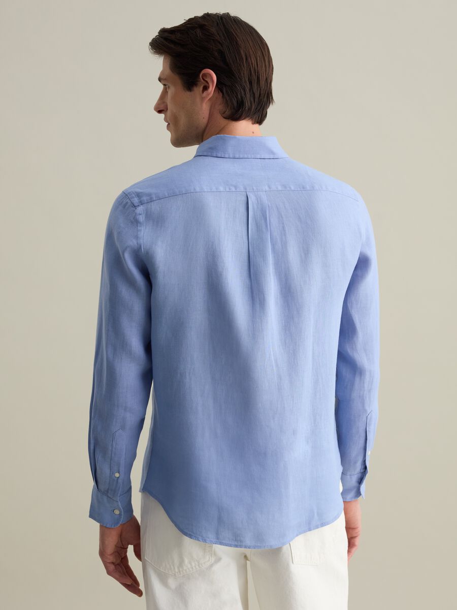 Regular-fit shirt in linen with pocket_2
