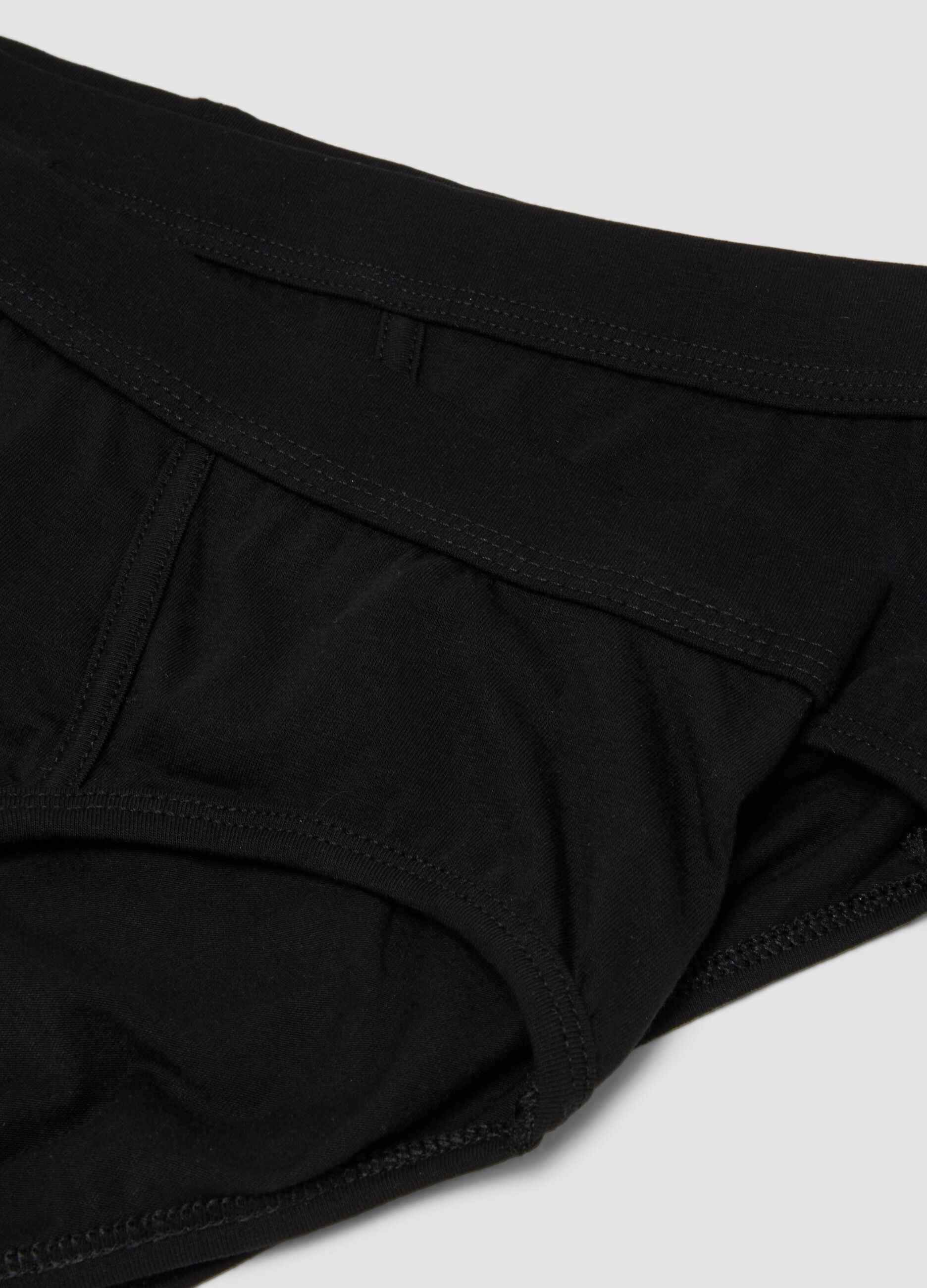 Bipack di slip neri in cotone Supima elasticizzato