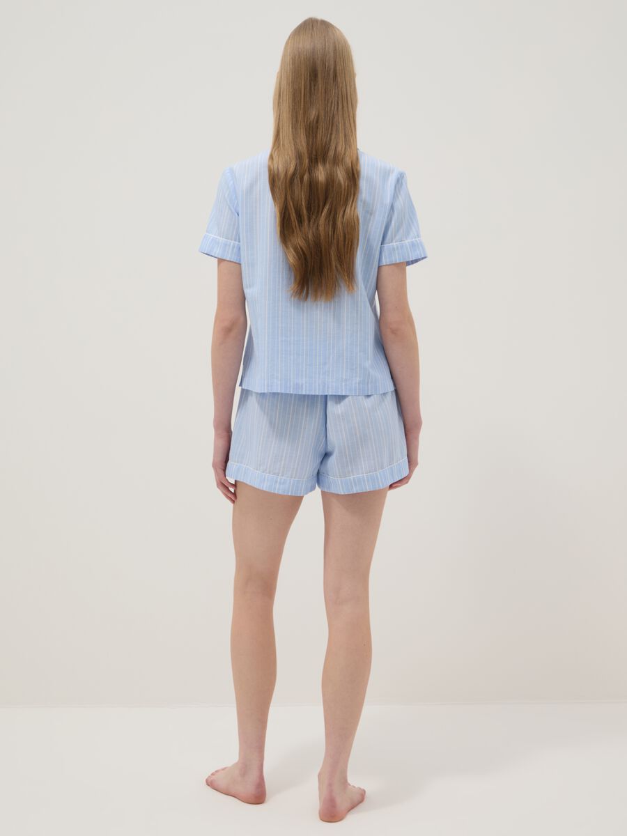 Blue striped pure cotton pyjamas, regular fit_2