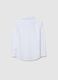 Boy's white long-sleeve shirt in pure cotton with regular fit_1