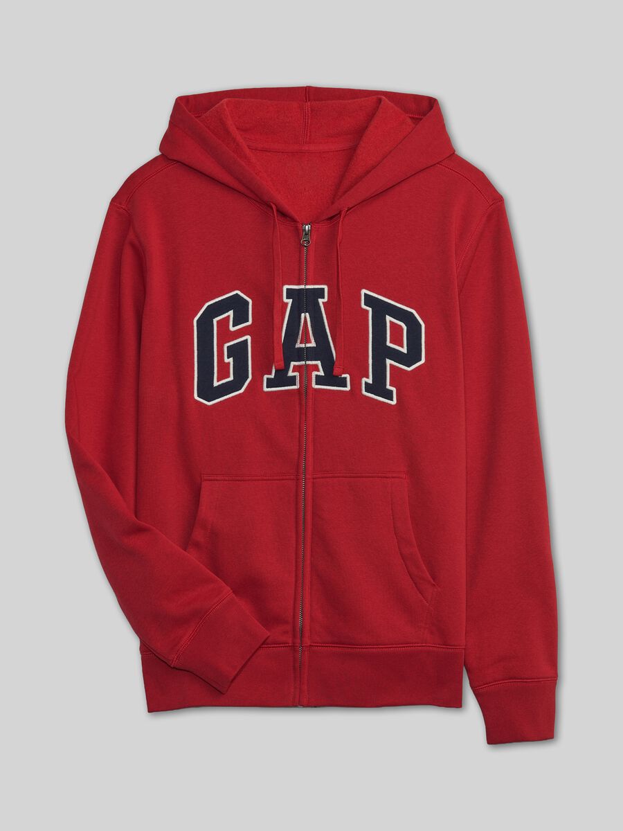 GAP logo hoodie with zip, cotton-blend_2