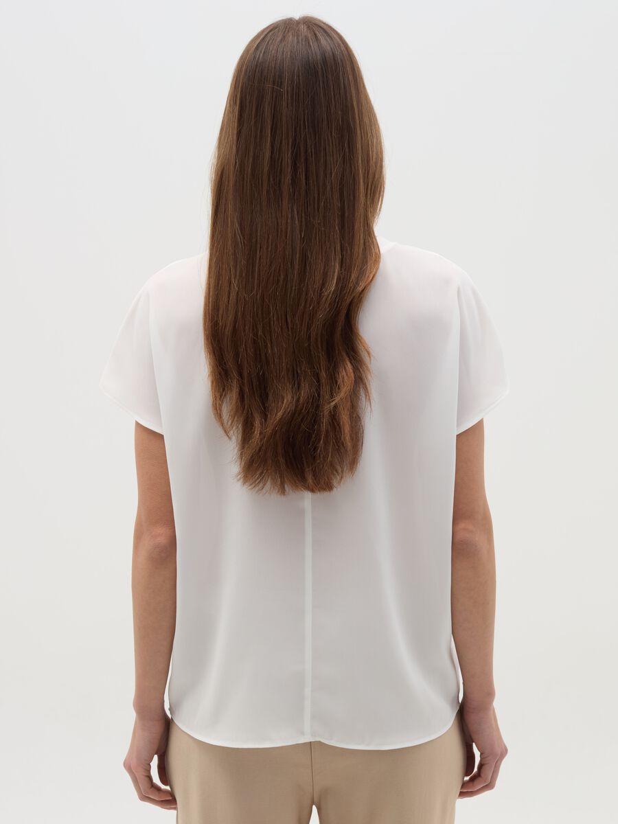 Solid colour blouse in crêpe_2