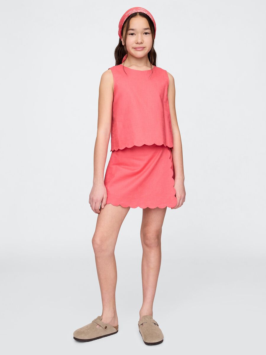 Skort con bordo smerlato_0