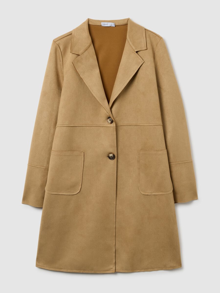 Cappotto beige regular fit con bottoni_4