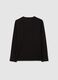 Boy's regular fit black pure cotton T-shirt_4