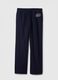 Blue cotton-blend trousers with drawstring and GAP logo_3