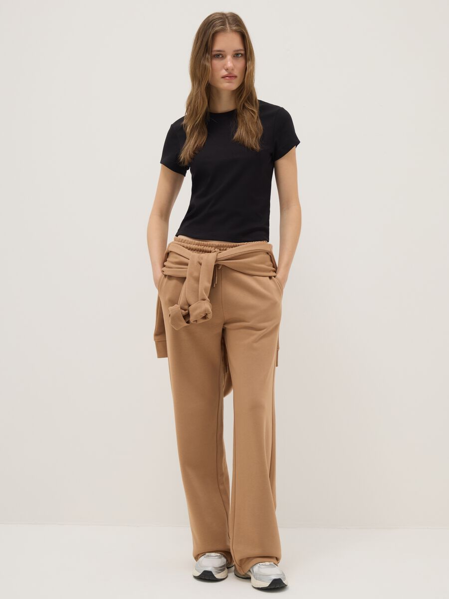 Black Slim Fit Stretch Cotton T-shirt_1