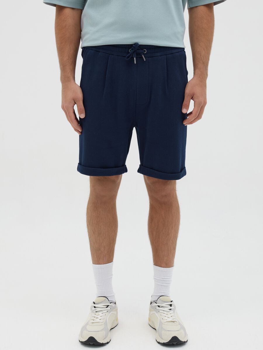 Chino Bermuda shorts in cotton with drawstring_2