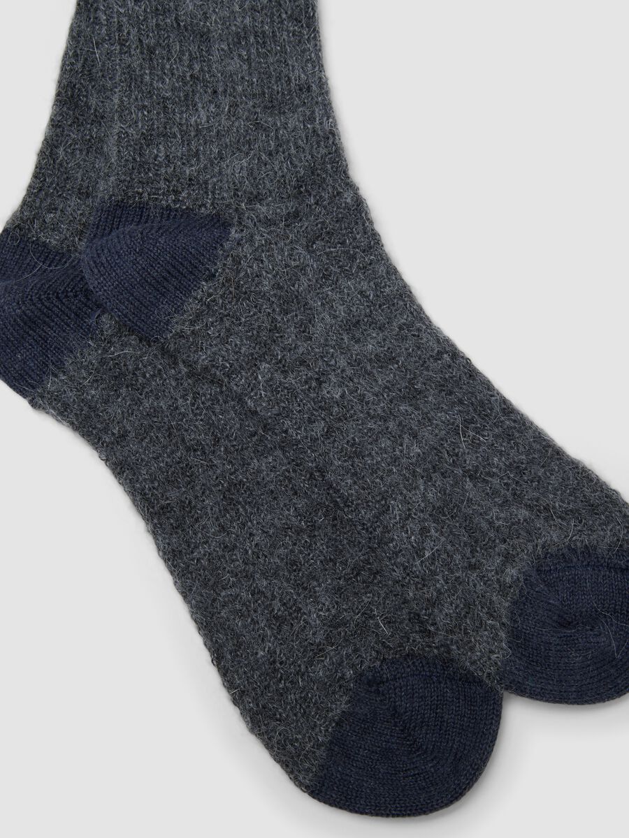 Blue stretch mohair and alpaca socks_1