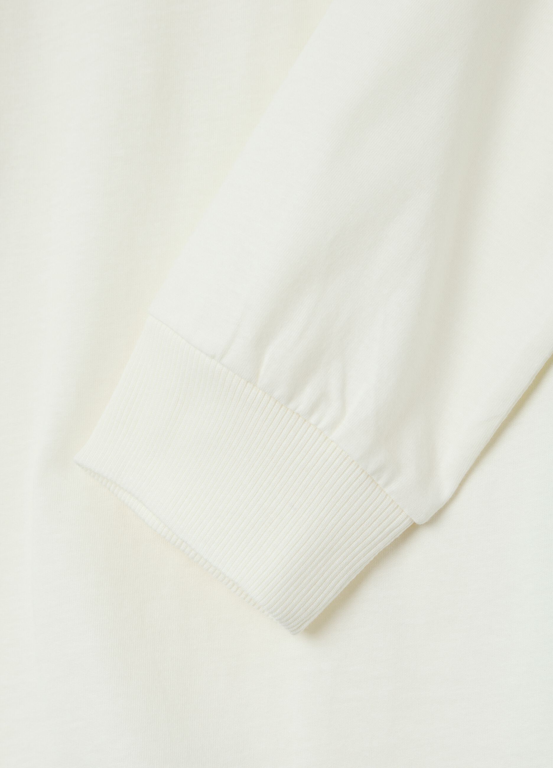 White and light blue cotton pyjamas with cat print