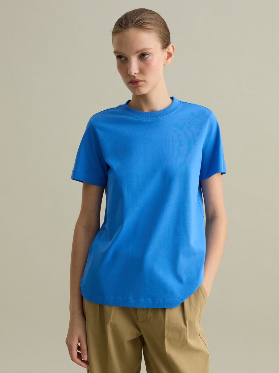 Cotton T-shirt with round neck_0
