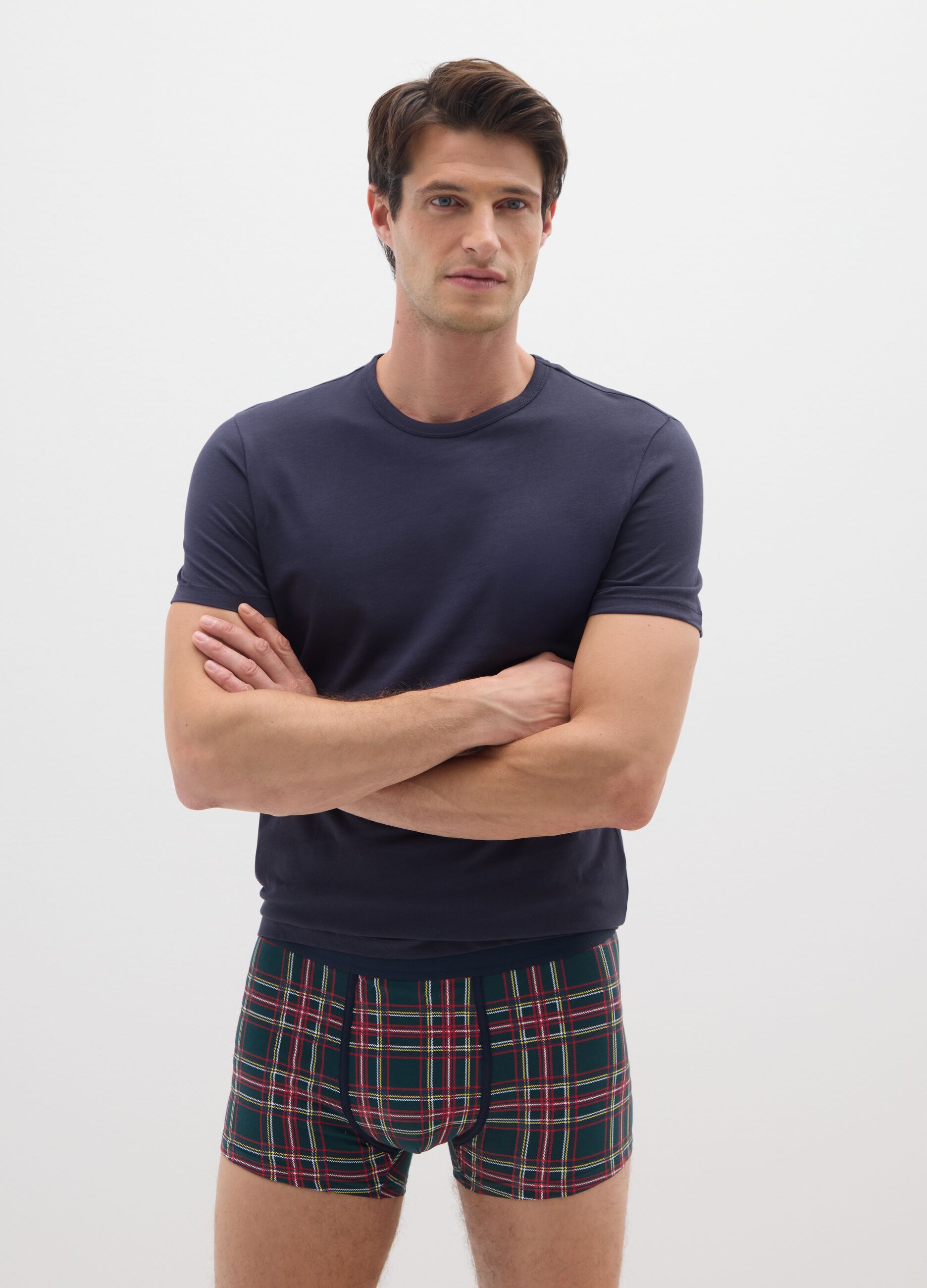 Multicolour regular fit stretch cotton boxer twinpack