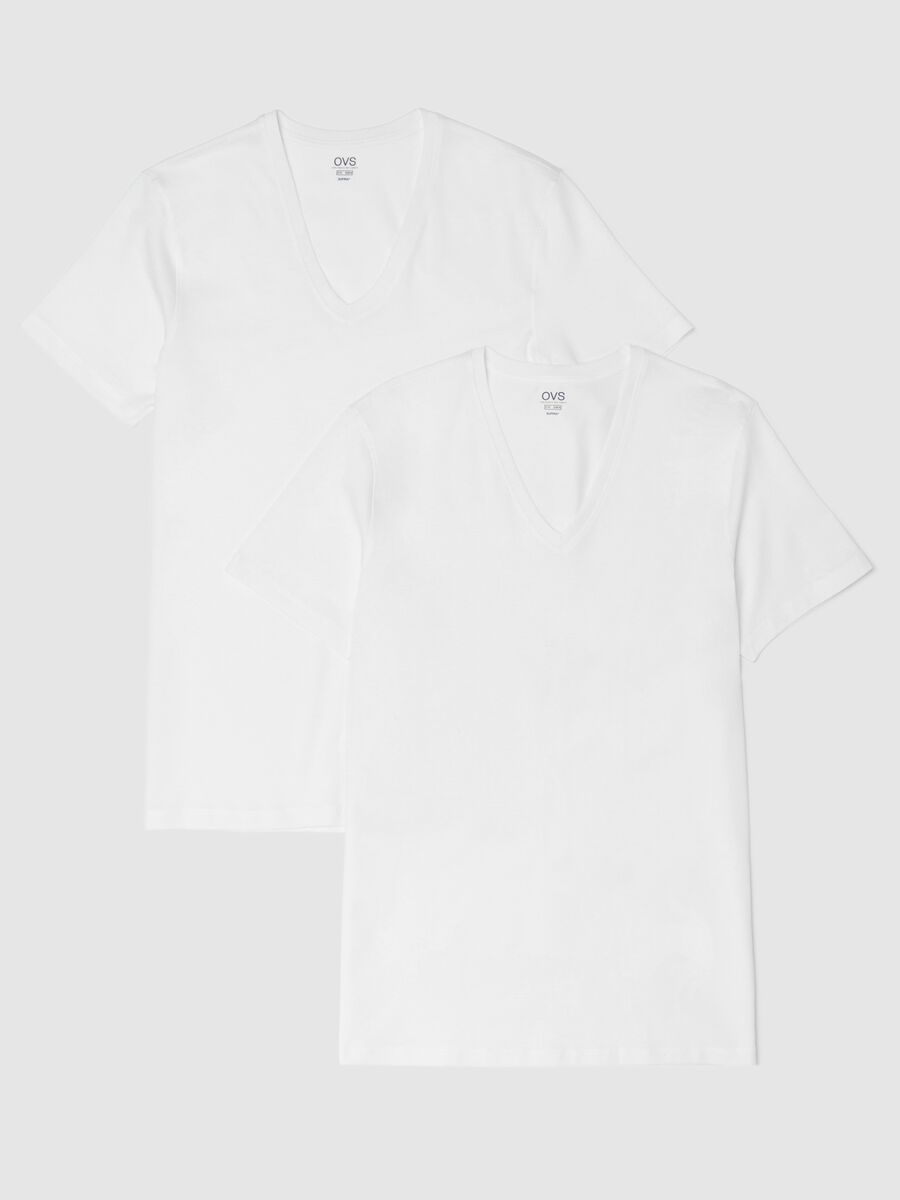 Two-pack Supima cotton undershirts with V neck_4