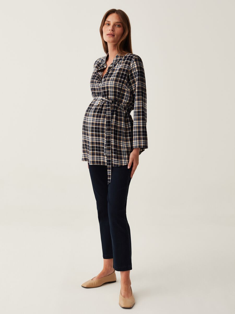 Pantalone premaman skinny fit in denim_0