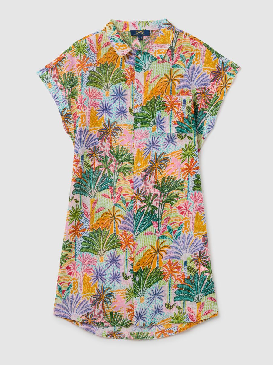 Women's Multi-colour Cotton Shirt Dress - Regular Fit_4