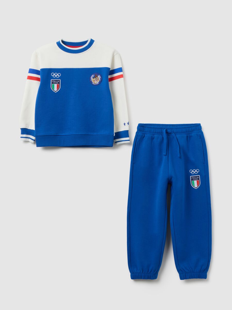 Multicolour cotton blend children's tracksuit regular fit with print_0