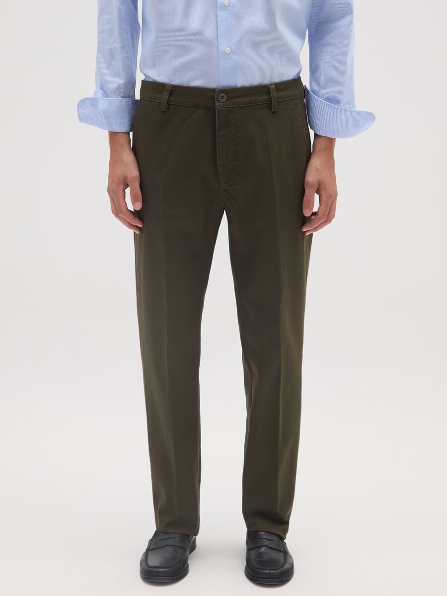 Pantaloni chino verdi regular fit_1