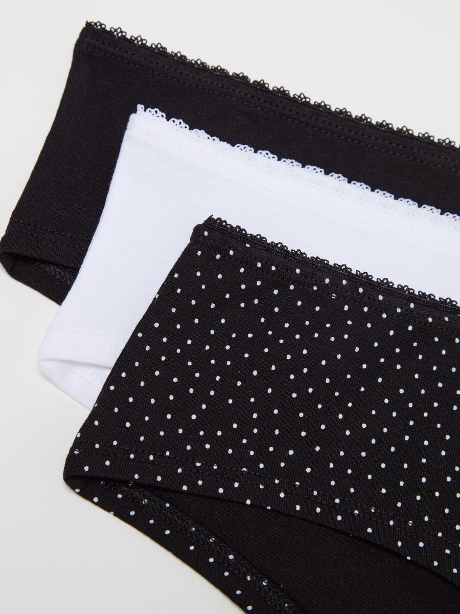 Three-pack French knickers with lace_5