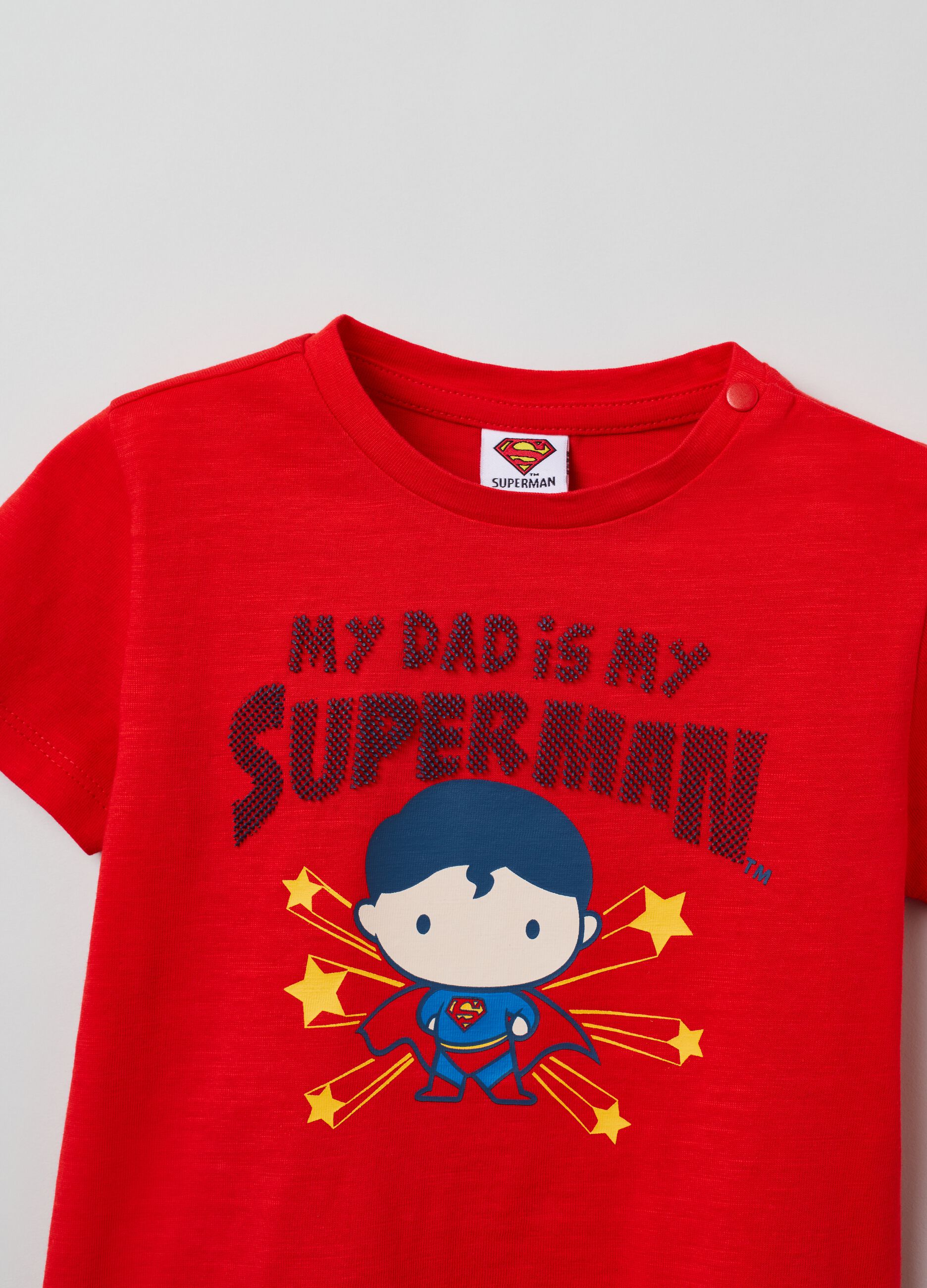 T shirt in cotone con stampa Superman