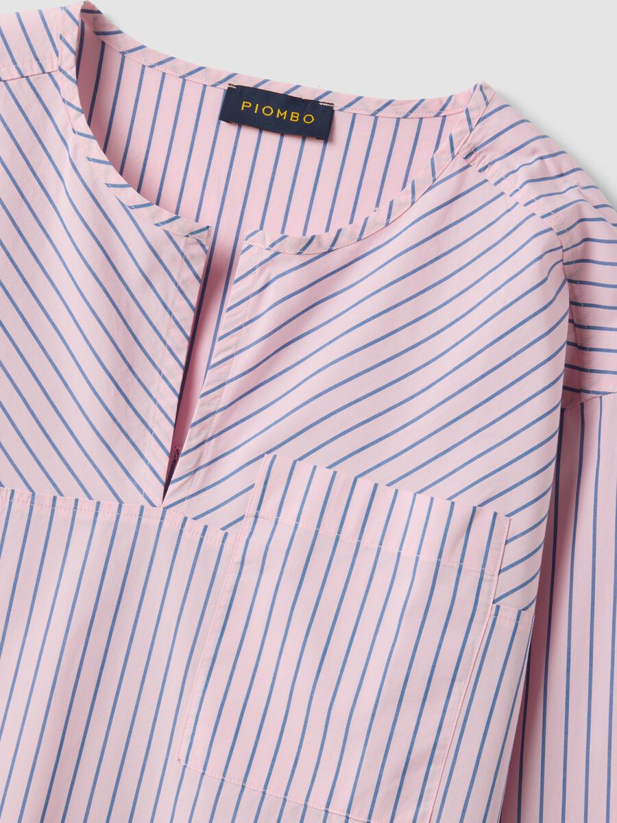 Regular-fit multicolour striped pure cotton shirt with chest pocket_1