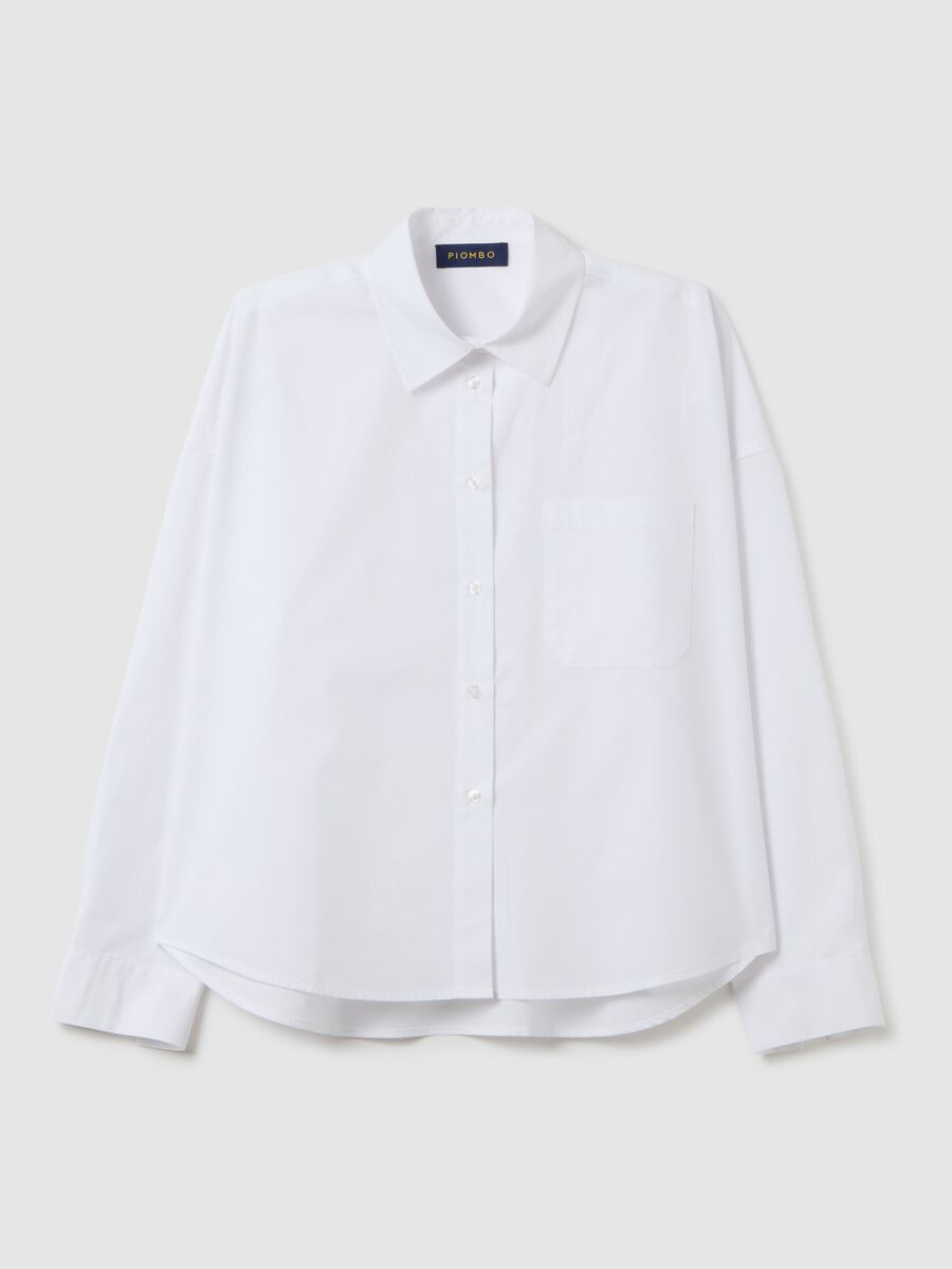 Oversized pure cotton white shirt_4