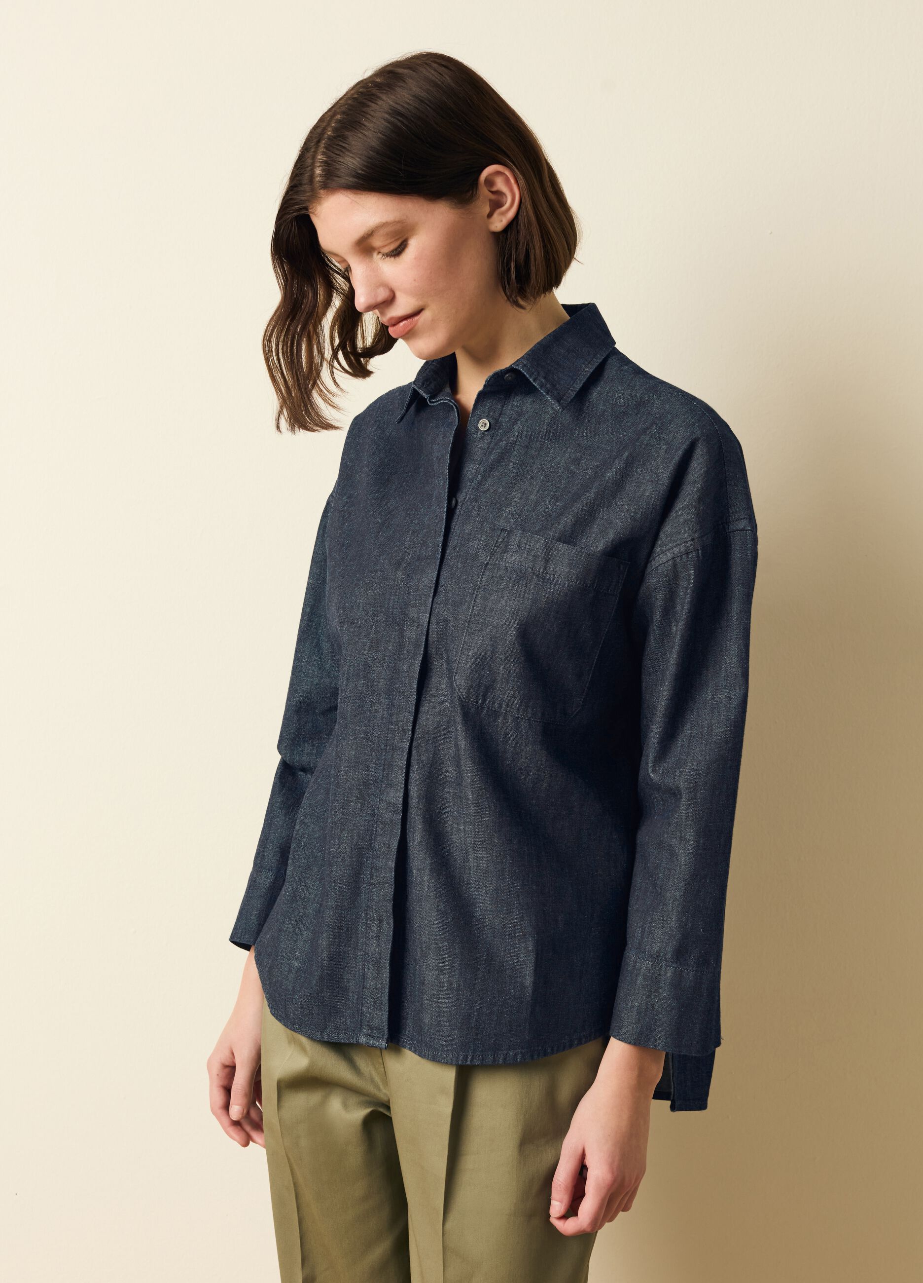 Camicia oversize in denim