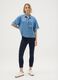 Women's blue viscose blend regular fit trousers_0