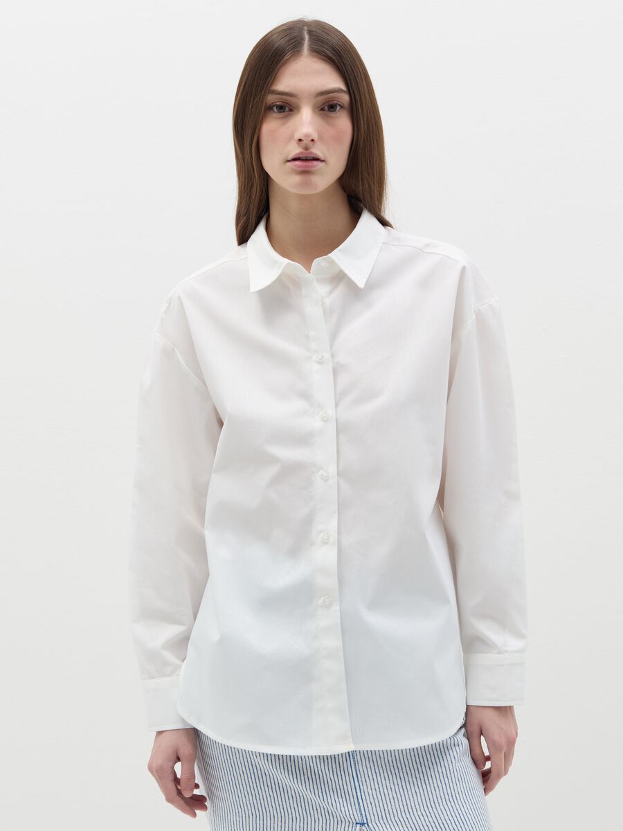 Cotton shirt with laces_0