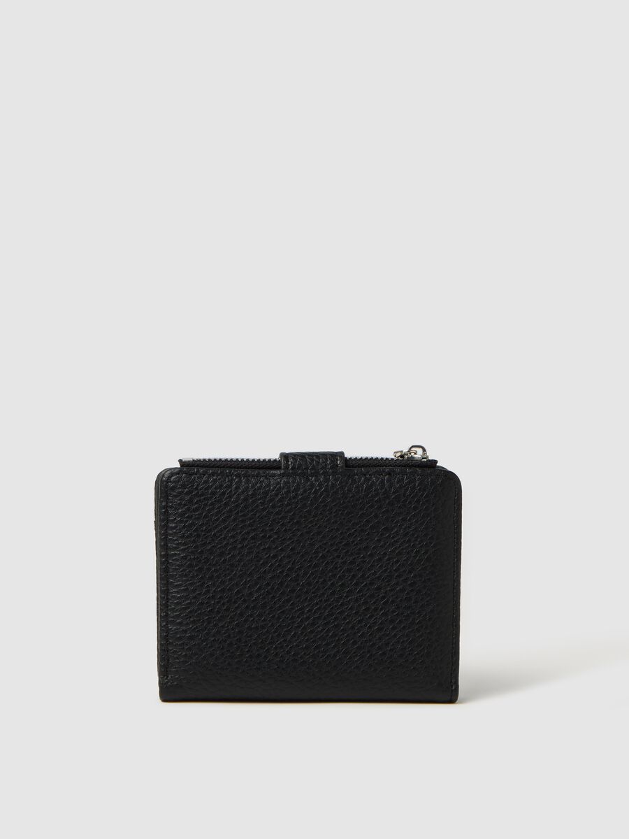 Black textured-effect wallet_1
