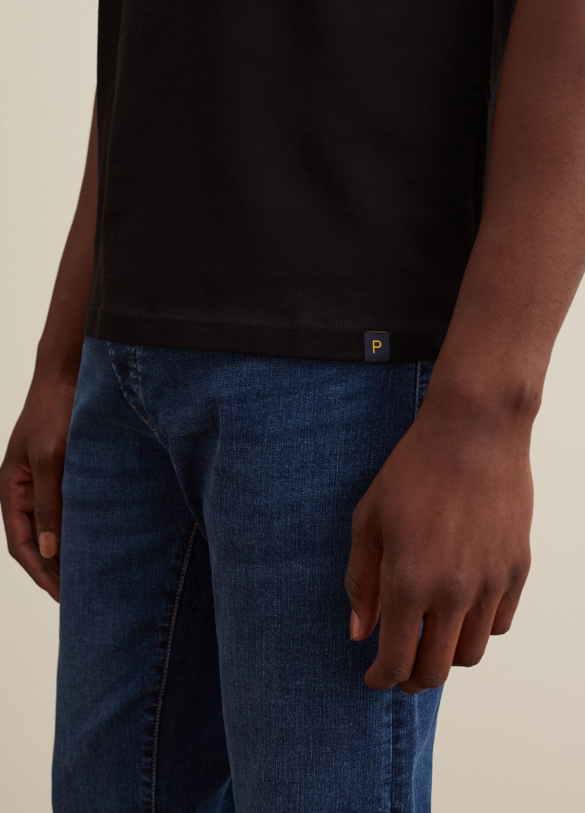 T-shirt in cotone Supima con scollo rotondo_1