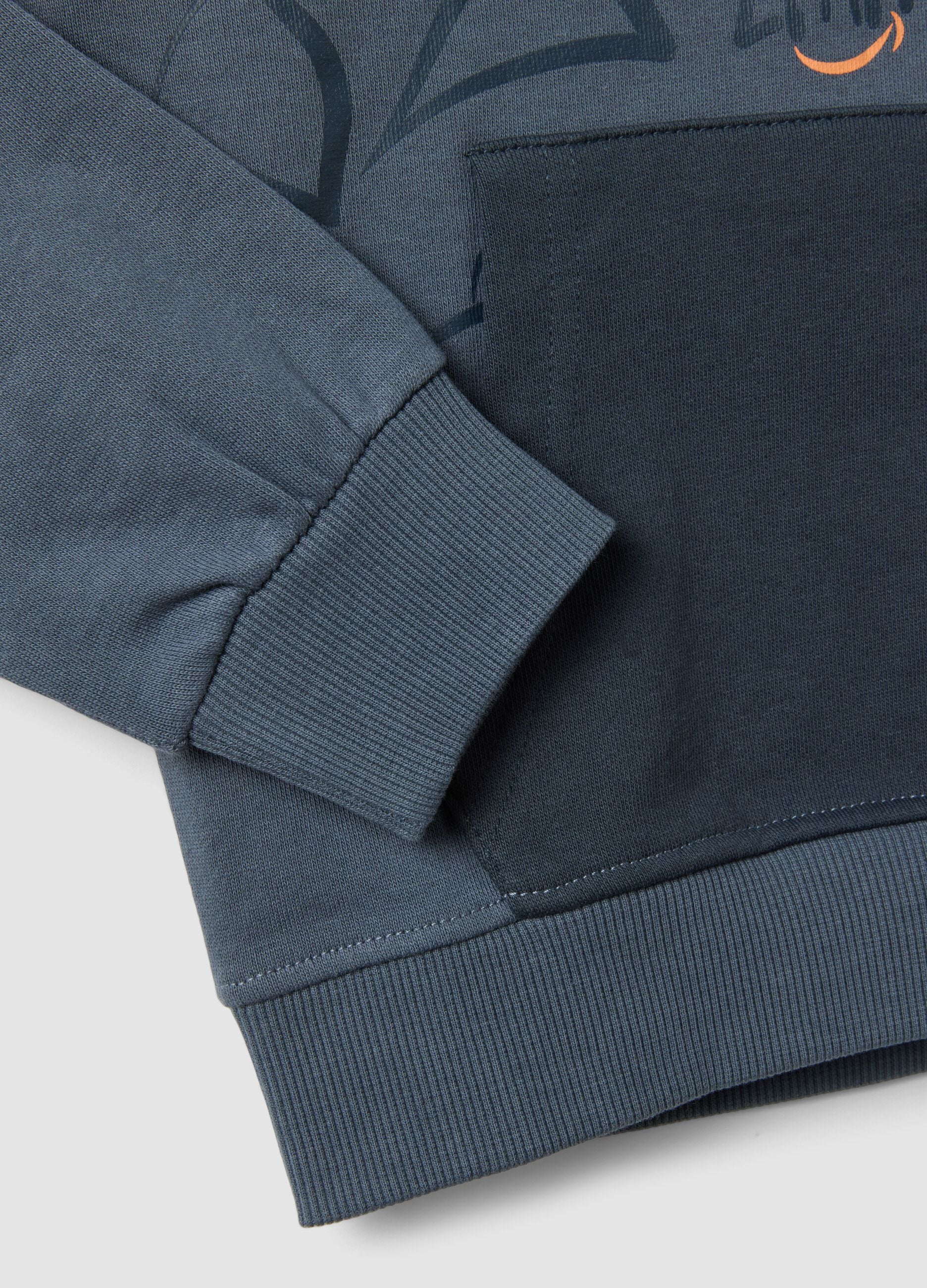 Grey pure cotton hoodie