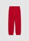 Children's red pure cotton joggers, regular fit_1